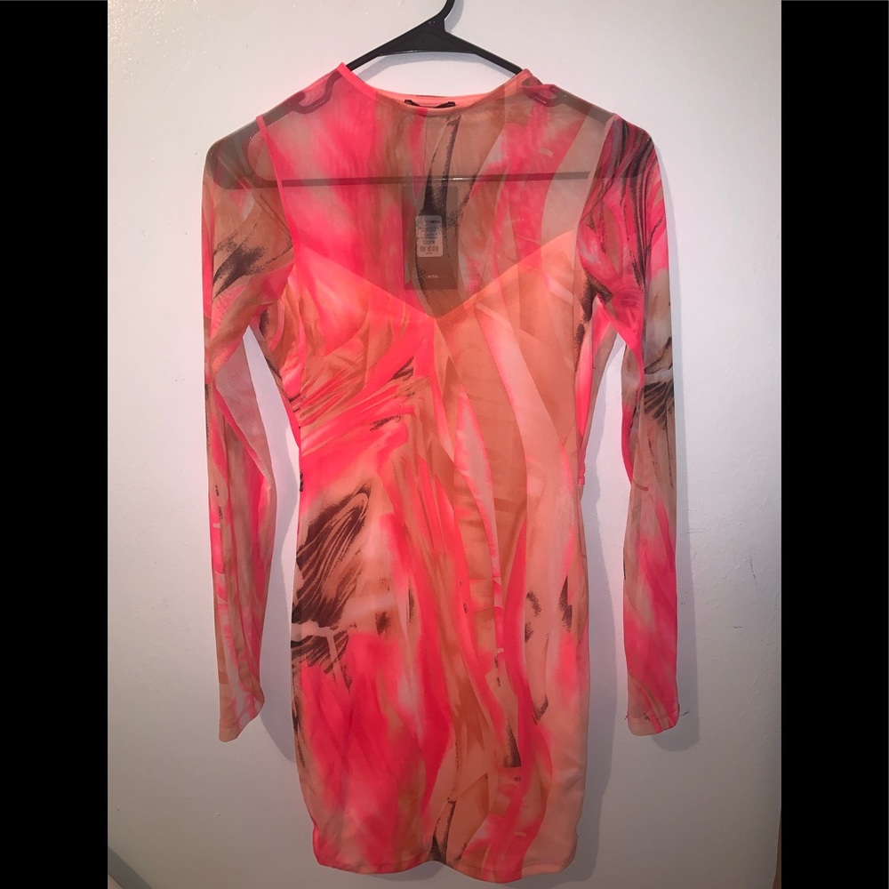 Pink Multi-colored Abstract dress